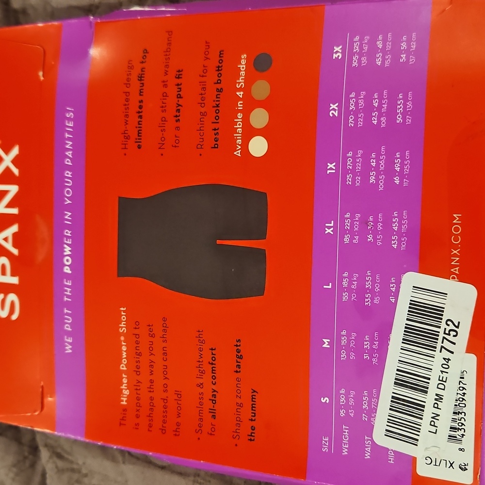 Spanx,NIB, Higher Pgower Short, Very Black. - Picture 5 of 11